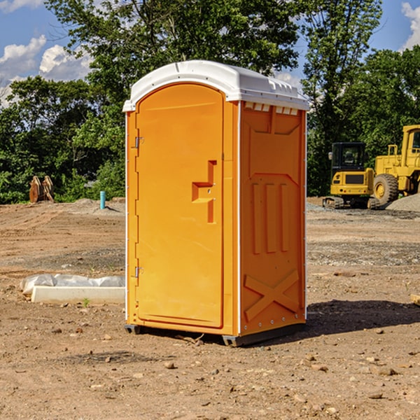 how often are the porta potties cleaned and serviced during a rental period in Barry County